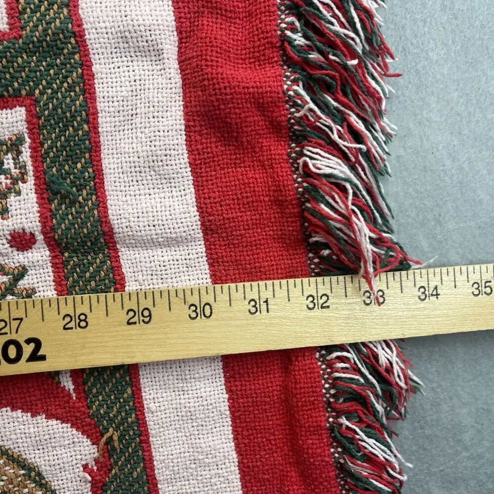 Noel Christmas Bear Tapestry Throw Blanket Afghan Beacon Tapestry 42x32